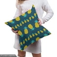 thumbnail image 5 of Ambesonne Hipster Fabric by the Yard Upholstery, Pineapples in Flat Style, 2 Yards, Yellow and Petrol Blue, 5 of 5