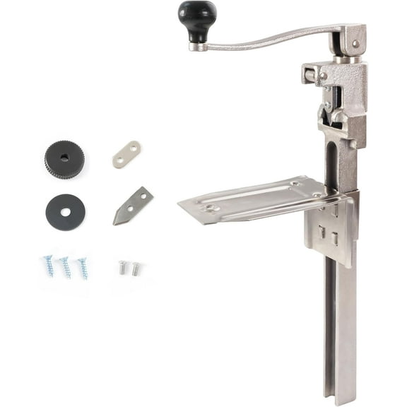 Commercial Can Opener Heavy Duty, Industrial Can Opener for #10 Cans, Manual Can Opener with Plated Steel Base for Restaurant, Food Store, Hotel, Bar, Home up to 11’’