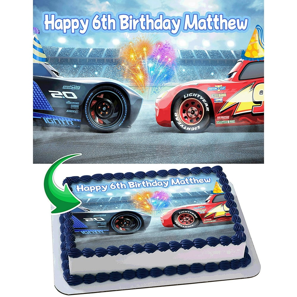 Lightning MCqueen Cars 3 Disney Pixar Birthday Cake