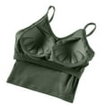 thumbnail image 4 of Timegard Womens Tops with Built in Bra Pajamas Spaghetti Strap V-Neck Crop Tops Soft Casual Pjs Tops, 4 of 5