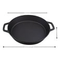 Large PreSeasoned Cast iron Skillet 17" with Dual Handles Outdoor