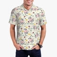 thumbnail image 2 of Balery Cute Cow Printed Men’s Short Sleeve Polo Shirt, Midweight Men's Shirt,Golf Polo shirts -X-Large, 2 of 8