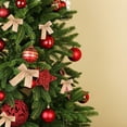 thumbnail image 5 of 3 Rolls Christmas Buffalo Plaid Ribbon Christmas Wrapping Ribbon Wired Edge Burlap Check Ribbon Gingham Christmas Wreath Tree Decor, 5 of 6