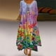 thumbnail image 2 of Vestido Largo Informal Con Cuello Redondo Y Manga Larga Con Estampado Floral Y Botones Para Mujer Odeerbi ODB115341, 2 of 5