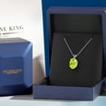 thumbnail image 5 of Gem Stone King 14K White Gold Yellow Lemon Quartz Pendant Necklace for Women | 2.00 Cttw | Gemstone Birthstone | Oval 10X8MM | With 18 inch Chain, 5 of 6