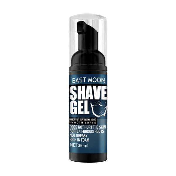 Milaget 2x Crème à Raser Gel à Raser Lisse Adoucit Barbe Épaisse Confortable pour Hommes Barbier, Noir, 4 Pcs