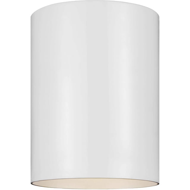 Sea Gull Lighting Generation Lighting 7813897S-15 Transitional LED Flush Mount from Seagull-Outdoor Cylinders Collection in White Finish, Small