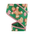 thumbnail image 3 of 2.5" Gingerbread Stripe Ribbon: Emerald Green (10 Yards), 3 of 4