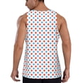 thumbnail image 3 of Xecao Red Blue Polka Dots Men's Tank Top Workout Quick Dry Sleeveless Gym Jogging Muscle Shirts Summer Swim Beach Tops, 3 of 9