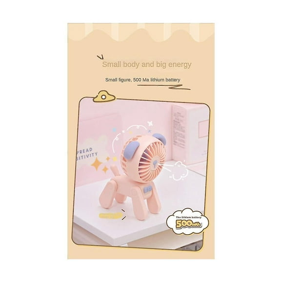 Mini Desktop Decoration Fans Cute Pet Deer Rechargeable Usb Small Electric Fan Student Dormitory De