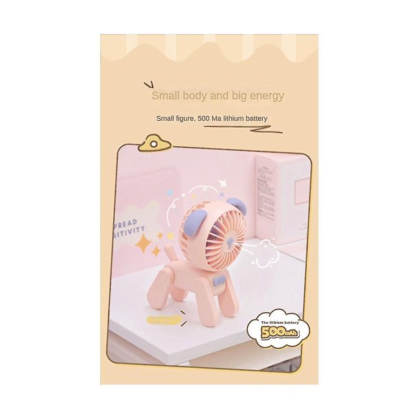 Mini Desktop Decoration Fans Cute Pet Deer Rechargeable Usb Small Electric Fan Student Dormitory De