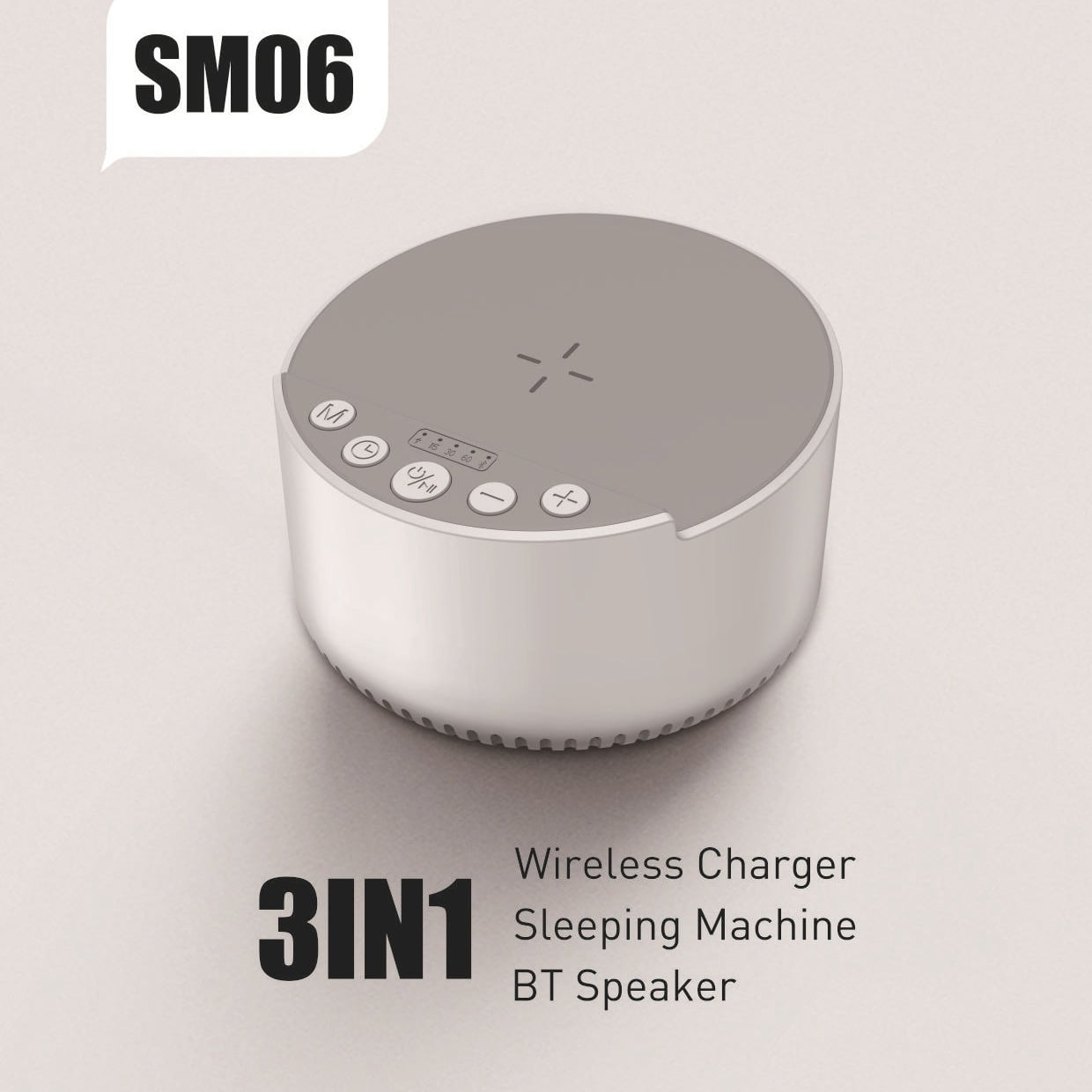 Tancola Baby Sleep White Noise Machine with Wireless Charge and  Bluetooth Speaker