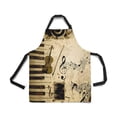 thumbnail image 2 of HATIART Vintage Musical Violin Piano and Music Notes Adjustable Bib Apron with Pockets Commercial Restaurant and Home Kitchen Adjustable Apron, 2 of 2