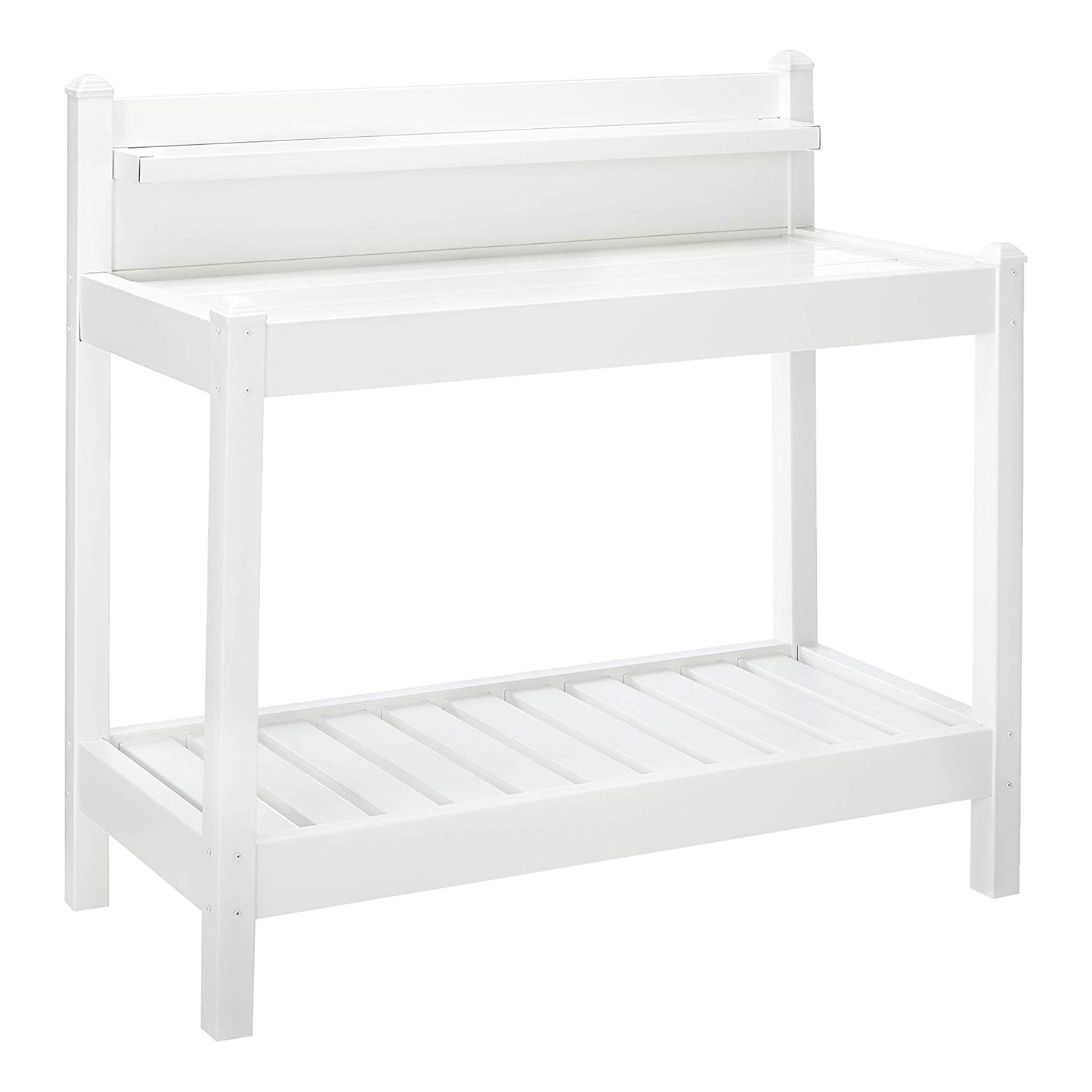 Dura Trel Greenfield Vinyl Potting Bench White Walmart Com