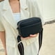 thumbnail image 4 of Bolso bandolera para mujer, bolso pequeño de cuero para cámara, bolso cruzado con correa gruesa, bolso de hombro con triple cremallera, 4 of 6