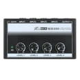 thumbnail image 1 of Amdohai MH400 Ultra Low-Noise 4-Channel Line Mixer Mini Audio Mixer with 1/4-inch TS Inputs & Output Volume Control for Guitars Bass Keyboards, 1 of 8