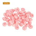 thumbnail image 3 of Uxcell 50Pack 12mm Silicone Lentil Beads, Rubber Abacus Focal Bead Loose Bulk Beads for DIY (Snow Pink), 3 of 7