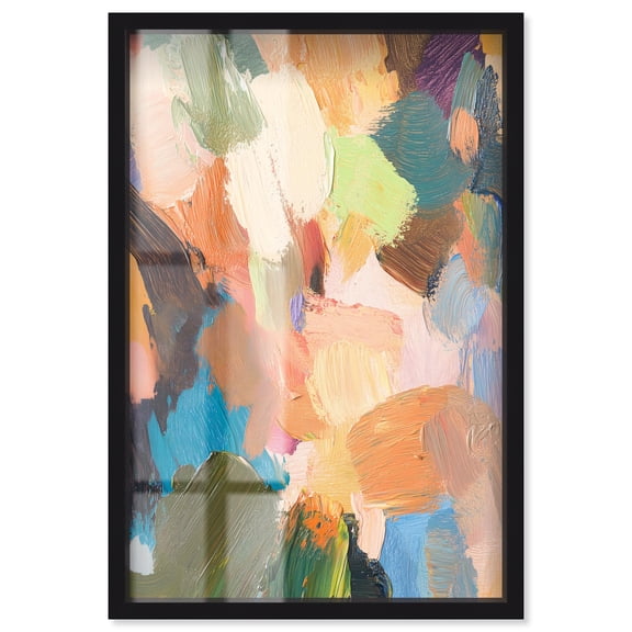 Chromatic Surge III Shadowbox Print Colorful Abstracts by Art Remedy, Black Frame, 10 x 15