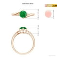 thumbnail image 6 of ANGARA Natural Classic Round Emerald Solitaire Bypass Engagement Ring in 14K Rose Gold for Women (Size-6mm) | May Birthstone, Birthday, Anniversary, Jewelry Gift for Women | Natural Emerald Ring, 6 of 10