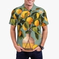 thumbnail image 1 of Balery Retro Warm Lemon Flower Camisa Polo de Hombre con Estampado, de Manga Corta y Tejido Medio, Camisa Tipo Golf Polo-Medium, 1 of 6