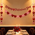 thumbnail image 6 of Felt Heart Valentine’S Day Garland Banner,Valentines Day Heart Decorations,Valentines Banner,Valentines Day Heart Felt Decor For Wedding Anniversary Birthday Home Valentine Party Decor,(H,98.43 in), 6 of 8