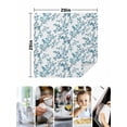 thumbnail image 4 of Teal Spring Floral Cloth Napkins Set of 6 Reusable Dinner Napkins, Elegant Pastoral Flowers Cocktail Napkin Washable Table Napkins for Wedding/Holiday Party/Baby Shower 20"x20", 4 of 7