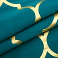 thumbnail image 5 of Decorative Throw Pillow Covers Moroccan Quatrefoil Geometric Bronzing Printed Cushion Covers Geometric Design Pillowcase for Sofa Couch Chair Bed Home Deco, Teal, 18 x 18 Inches, 5 of 6