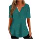 thumbnail image 1 of Tops Cortos para las Mujeres Impresas Blusas Botón Camiseta Manga Corta Cuello en V, Top de Moda para Primavera Verano, 1 of 5