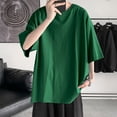 thumbnail image 2 of HYBSKR, camisetas de verano para hombre, camisetas de manga corta de Color sólido informales de gran tamaño para hombre, camisetas de algodón Harajuku Hip Hop para hombre, camisetas Tan Jianjun unisex, 2 of 2