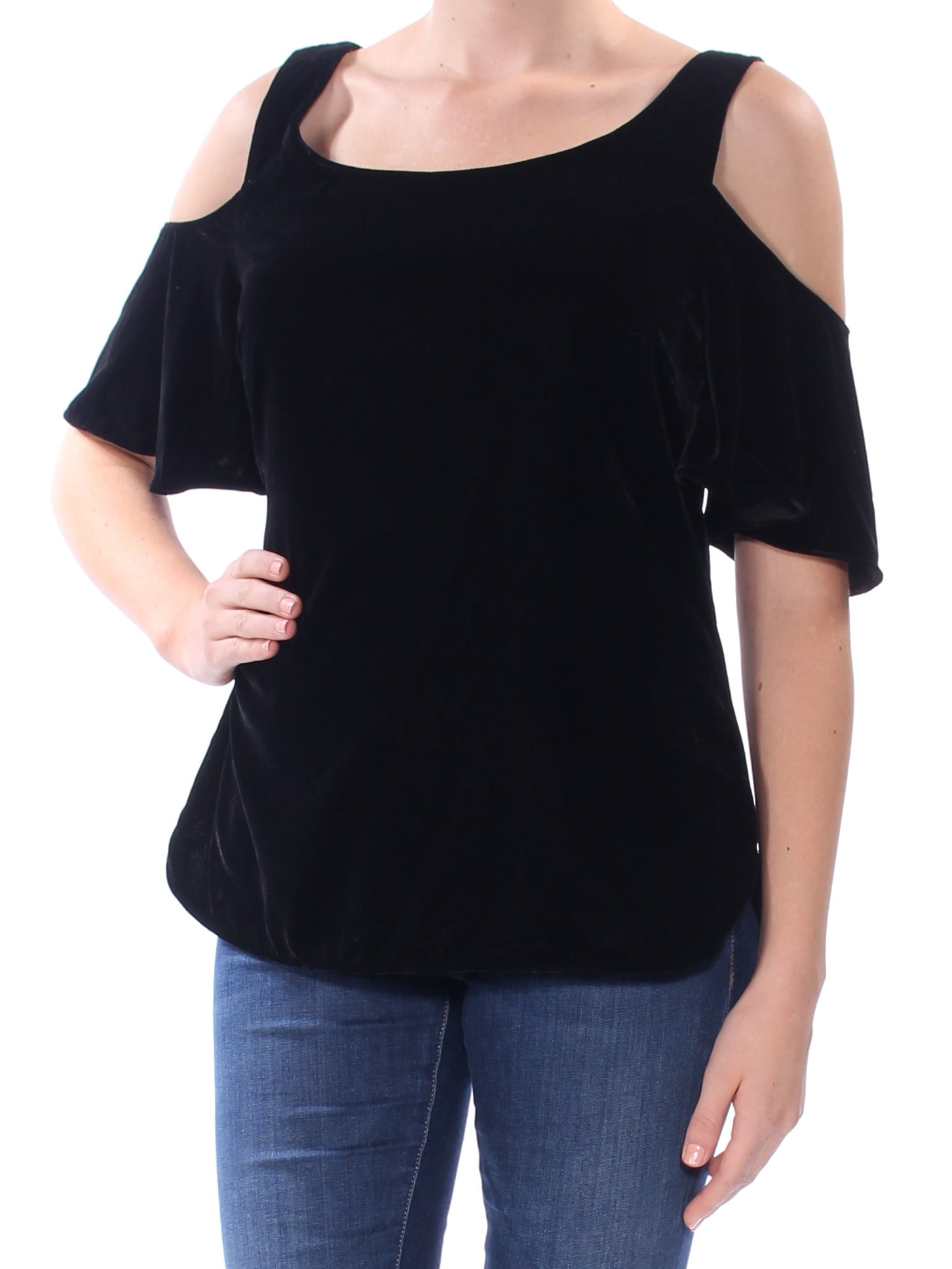 black velvet evening top