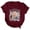 Wine, variant on Women Dolly Shirts Country Music Legend T-Shirt Crewneck Short Sleeve Shirt Vintage Graphic Tee Loose Fit T-Shirt Fall Fashion Tops L