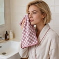 thumbnail image 5 of WDOBM Reusable Washcloths, Unisex Color‑Block Coral Fleece Bath Hair‑Drying Towel, Highly Absorbent Quick Dry Machine Washable, Lightweight Sport Towels for Bathroom Salon, 5 of 6