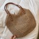 thumbnail image 4 of Bolso de paja para mujer, bolso de playa de verano, bolso de hombro grande de red de pesca tejida, bolso de paja, 4 of 6