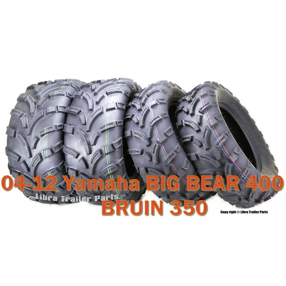 04-12 Yamaha BIG BEAR 400 BRUIN 350 ATV Tire Set WANDA 25x8-12 25x10-12 lite Mud