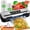 Black-Type 2, variant on Food Vacuum Sealer Machine with 2 Rolls Food Vacuum Sealer Bags, Food Storage Saver Dry & Moist Food Modes, Led Indicator Lights, Easy to Clean