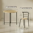 thumbnail image 3 of HOMCOM Dining Table Set for 4 Space Saving Kitchen Table and Chairs Natural, 3 of 10