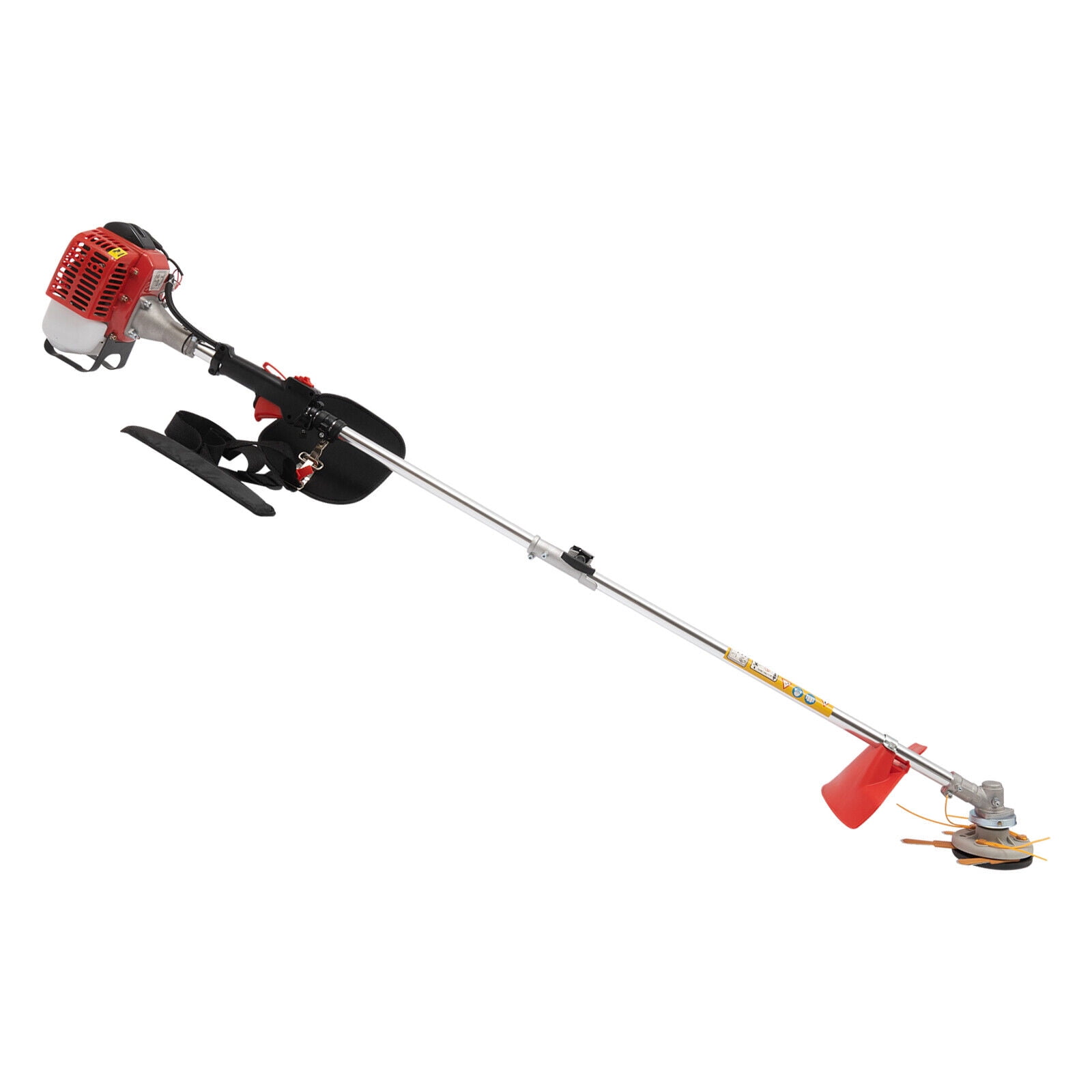 Gas String Trimmer, 28/33/43cc 2-Cycle, Wheeled Edger, Hedge Trimmer and Brush Cutter Blade, Multi Yard Care Tools, Handle & Shoulder Strap Included (26cc)