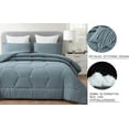 thumbnail image 5 of Chezmoi Collection Vero Dusty Blue Comforter Set Full Size 3-Piece Fluffy Soft Lightweight Bedding Honeycomb Geometric Stone-Washed Microfiber Comforter Set for All Season, 5 of 9