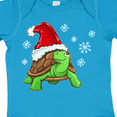 thumbnail image 4 of Inktastic Christmas Turtle in with Santa Hat and Snowflakes Boys or Girls Baby Bodysuit, 4 of 5