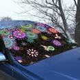 thumbnail image 3 of FOR U DESIGNS Butterfly Flower Boho Mandala Pattern Car Windshield Cover for Ice and Snow, Waterproof Car Windshield Snow Cover Vehicle Windshield Frost Cover Windshield Protector for SUVs Trucks, 3 of 6