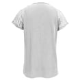 thumbnail image 4 of Floleo T-Shirt à Manches Courtes Plissé Élégant pour Femme à Col Rond, Léger, Ample, Polyvalent (Blanc, M), 4 of 5