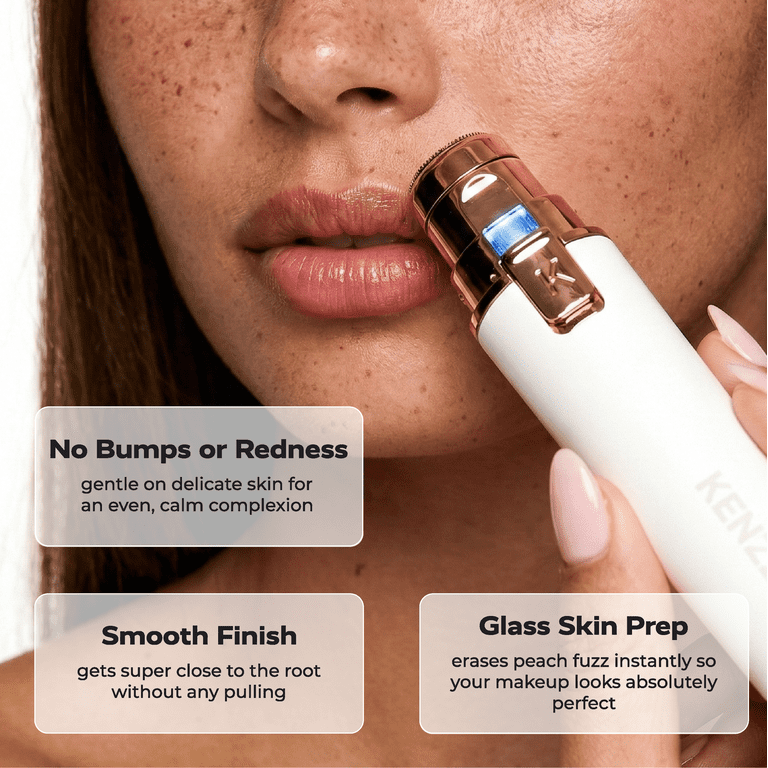 KENZZI 2-in-1 Rechargeable Women's Face Electric Shaver and Facial