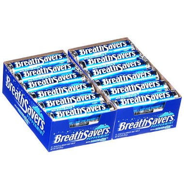 Breath Savers Peppermint Mints - 12 piece pks. - 24 ct. (pack of 6)