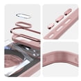 thumbnail image 2 of for Google Pixel 8a Back Case with Lens Protector, Slim TPU Frame Rotating Ring Bracket Magnetic PC Clear Back Anti-Scratch Anti-fingerprint Phone Case for Google Pixel 8a, Pink, 2 of 7