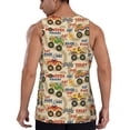 thumbnail image 3 of Easygdp Animal Truck Men's Tank Top, Sleeveless Muscle T Shirts, Breathable, Quick-Dry, Loose for Gym, Running, Fitness - Small, 3 of 9