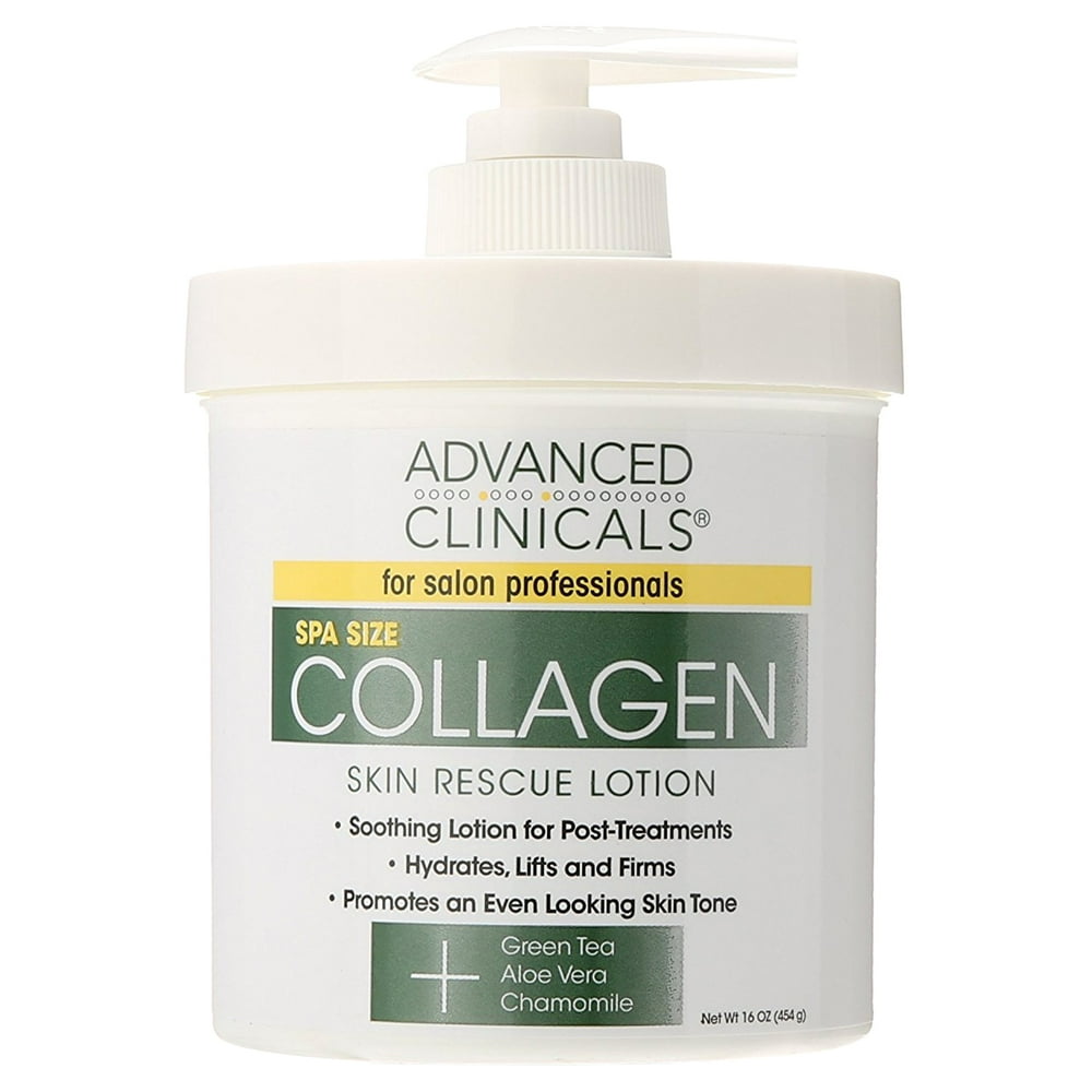 ADVANCED CLINICALS Collagen Skin Rescue Lotion, 16 Oz.