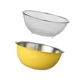 thumbnail image 4 of Colador de arroz y pasta de acero inoxidable 304 de 2 piezas, colador, cuenco, fruta y 22 centímetros, 4 of 9