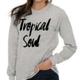 thumbnail image 3 of Tropical Soul Cute Island Vacay Vibes Long Sleeve TShirt Men Women Brisco Brands S, 3 of 6