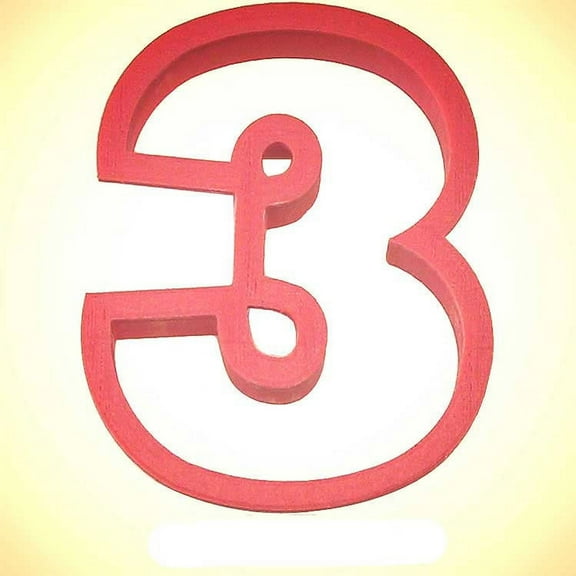 Number Three Cookie Cutter 4 in