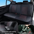 thumbnail image 6 of Fit for Nissan Frontier SL 2011-2025, Waterproof Leather 5 Piece Full Set Wear Resistance Suitable for All Seasons, Red Edge Car Seat Covers, Pet Car Seat Covers, 6 of 8